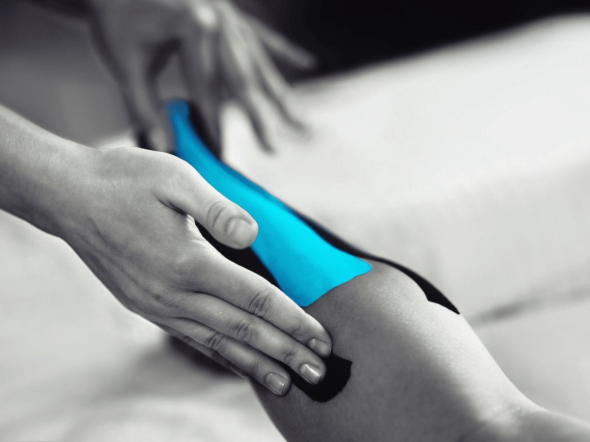 foot of a patient in a bandage getting treatment for Achilles rupture