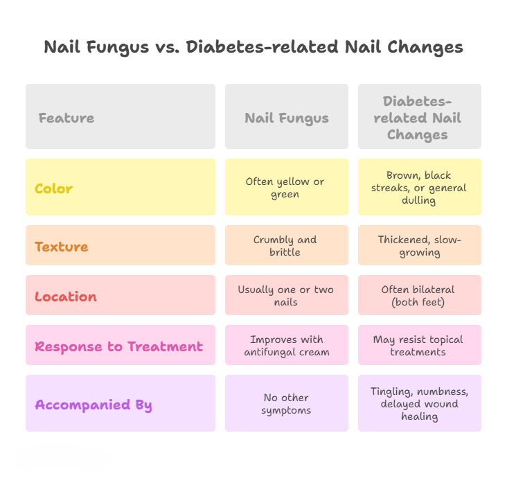 Diabetes vs. Nail Fungus_ How to Tell the Difference (Comparative Table) - visual selection