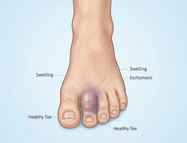 Image showing a close up of a toe